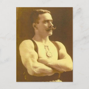 Vintage-viktorianischer Jahrmarktsathlet Postkarte
