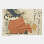 Vintage viktorianischer Jugendstil, Mädchen mit Mi Geschirrtuch (Horizontal)