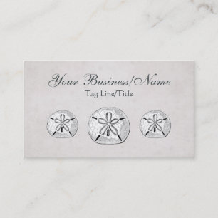 Vintage viktorianischer Sand-Dollar-Strand Visitenkarte