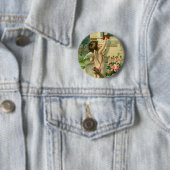 Vintage viktorianischer Valentinstag, Engelherzen Button (Beispiel)