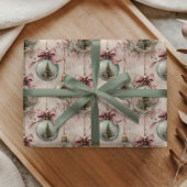 Vintage viktorianischer Weihnachtsbaumschmuck Geschenkpapier