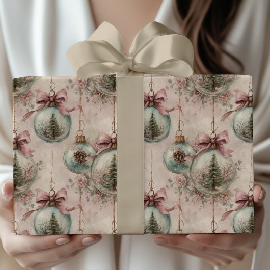 Vintage viktorianischer Weihnachtsbaumschmuck Geschenkpapier