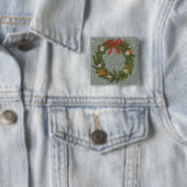 Vintage viktorianischer Weihnachtskranz Button (Beispiel)