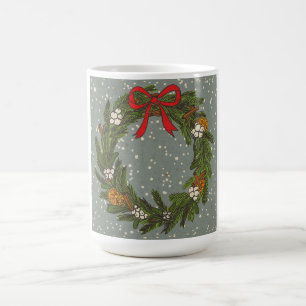 Vintage-viktorianischer Weihnachtskranz Verwandlungstasse