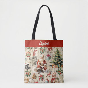 Vintage viktorianischer Weihnachtsmann Tasche