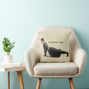 Vintage viktorianischer Yoga-Frauen-Aufwärts-Hund- Kissen