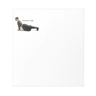 Vintage viktorianischer Yoga-Frauen-Aufwärts-Hund- Notizblock