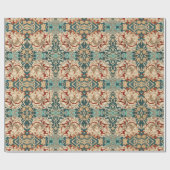 Vintage viktorianisches botanisches Geschenkpapier (Flach)
