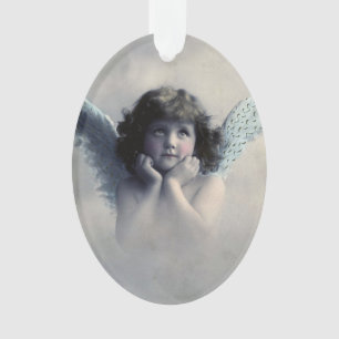 Vintage viktorianisches Engel-Foto Ornament
