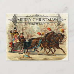 Vintage viktorianisches frohes Weihnachten