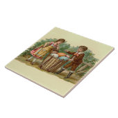 Vintage viktorianisches Ostern Fliese (Seite)