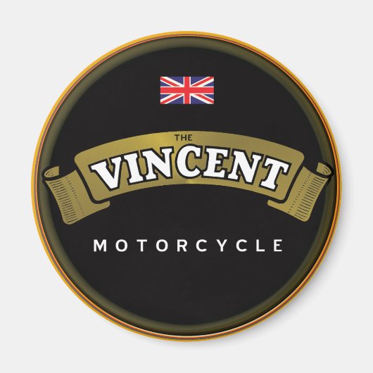 Vintage Vincent-Motorräder Magnet (Vorne)