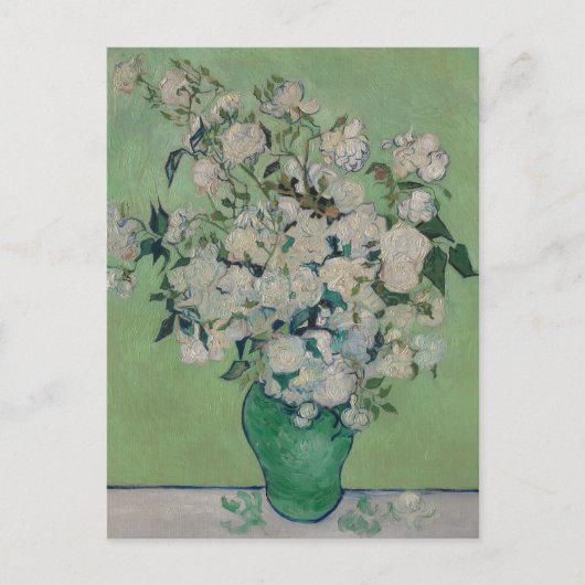 Vintage Vincent Van Gogh Gemälde-Rose Postkarte (Vorderseite)