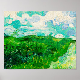 Vintage Vincent Van Gogh Green Wheat Fields Poster