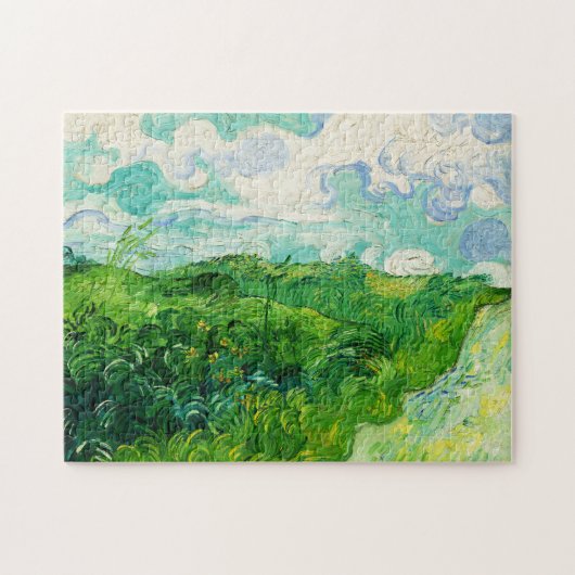 Vintage Vincent Van Gogh Green Wheat Fields Puzzle (Horizontal)