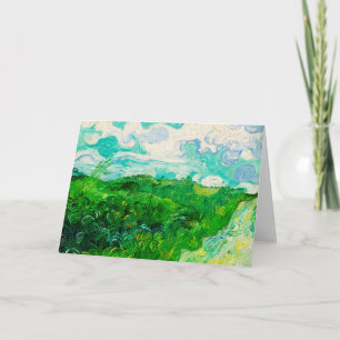 Vintage Vincent Van Gogh-Grüne Weizenfelder Karte