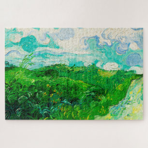 Vintage Vincent Van Gogh Grüne Weizenfelder Puzzle