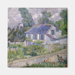 Vintage Vincent van Gogh-Häuser in Auvers Magnet