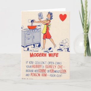 Vintage Vinegar Valentine - Die moderne Ehefrau, Feiertagskarte