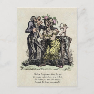 Vintage Vinegar Valentinstag Postkarte