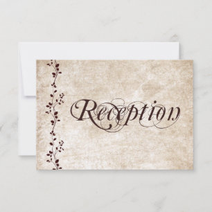 Vintage Vines Elegante Hochzeitsempfangskarten Einladung