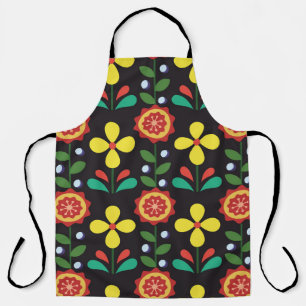 Vintage Vintage Blume-Vertikallinien im Retro-Modu Schürze