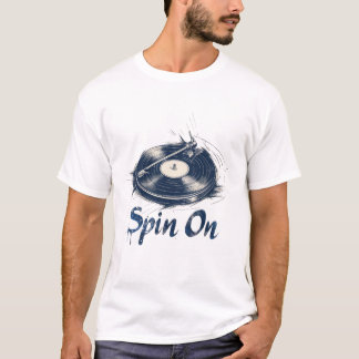 Vintage Vinyl-Aufzeichnung über Turntable - Minima T-Shirt