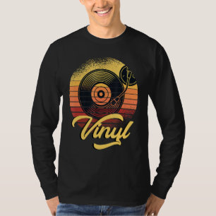 Vintage Vinyl Dj Music Deejay Turntable Kopfhörer T-Shirt
