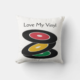 Vintage Vinyl Platten Design Throw Kissen