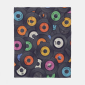 Vintage Vinyl Platten - Hintergrund Fleecedecke (Vorderseite)