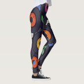 Vintage Vinyl Platten - Hintergrund Leggings (Rechts)