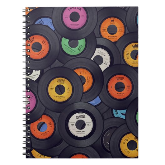Vintage Vinyl Platten - Hintergrund Notizblock (Vorderseite)