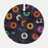 Vintage Vinyl Platten - Hintergrund Ornament Aus Glas (Rückseite)