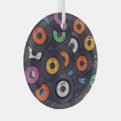 Vintage Vinyl Platten - Hintergrund Ornament Aus Glas (Vorderseite Rechts)