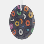 Vintage Vinyl Platten - Hintergrund Ornament Aus Glas (Vorderseite links)