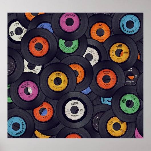 Vintage Vinyl Platten - Hintergrund Poster (Vorne)