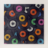Vintage Vinyl Platten - Hintergrund Puzzle (Horizontal)