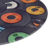 Vintage Vinyl Platten - Hintergrund Schneidebrett (Ecke)