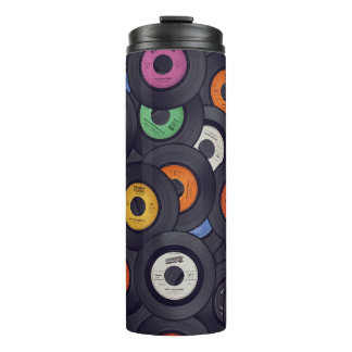 Vintage Vinyl Platten - Hintergrund Thermosbecher