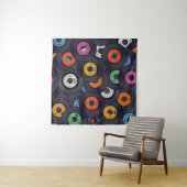 Vintage Vinyl Platten - Hintergrund Wandteppich (Beispiel (Horizontal))