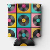 Vintage Vinyl Platten Retro Hintergrund Dosenkühler (Vorderseite)