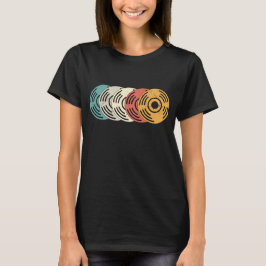 Vintage Vinyl-Platten Retrofarben T-Shirt