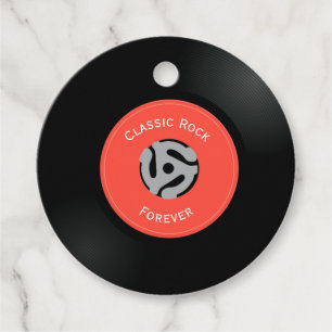 Vintage Vinyl Record Design-Begünstigungsmarke Geschenkanhänger