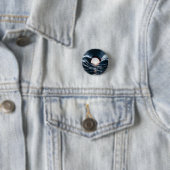 Vintage Vinyl Surf Wave Ozean Retro Musik Button (Beispiel)