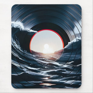 Vintage Vinyl Surf-Welle Ozean Retro-Musik Mousepad