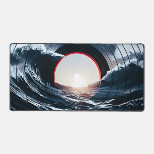 Vintage Vinyl Surf-Welle Ozean Retro-Musik Schreibtischunterlage