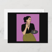 Vintage Vinyl-Teller von Platten Postkarte (Vorne/Hinten)