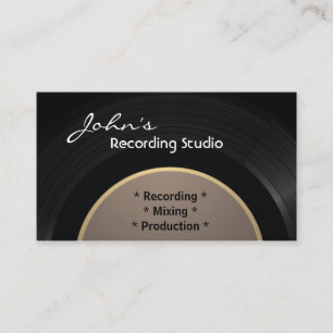 Vintage-Vinyl-Tonstudio Visitenkarte