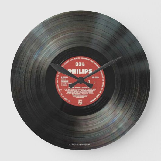Vintage Vinyl Wall Uhr - Designer Den - Geschenke (Vorderseite)