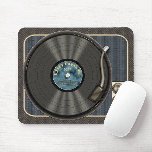 Vintage Vinylaufzeichnung Mousepad (Mit Mouse)